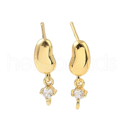 Brass Stud Earring Findings KK-D369-01G-1