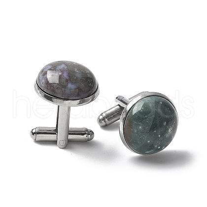 304 Stainless Steel Cuff Buttons G-C185-02P-34-1