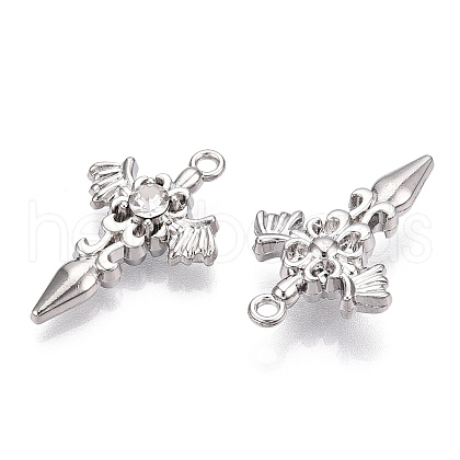 Alloy with Rhinestone Pendants X-PALLOY-N176-12P-NR-1