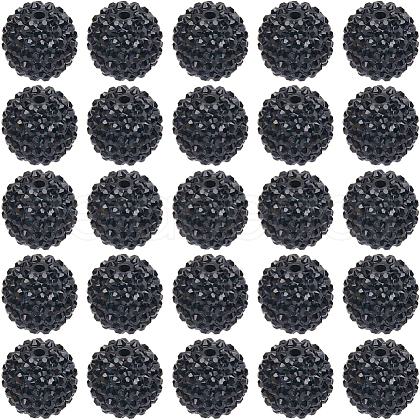 SUNNYCLUE 40Pcs Resin Rhinestone Beads RESI-SC0005-81A-1