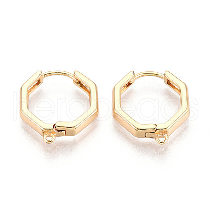 Brass Hoop Earring Findings KK-N267-33G-1