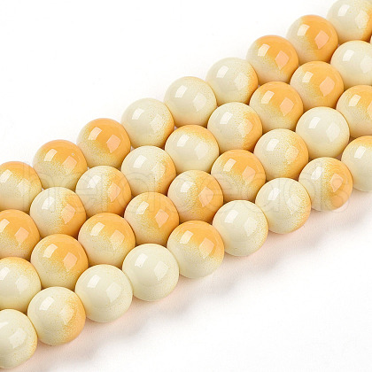 Baking Painted Glass Beads Strands DGLA-N012-10mm-03-1