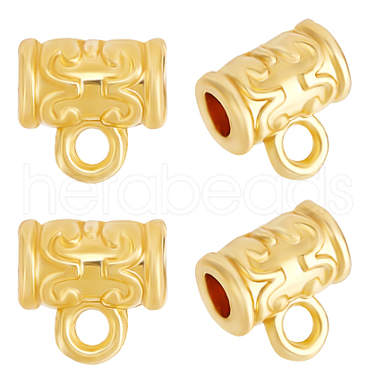 Beebeecraft 30Pcs Brass Tube Bails KK-BBC0015-15-1