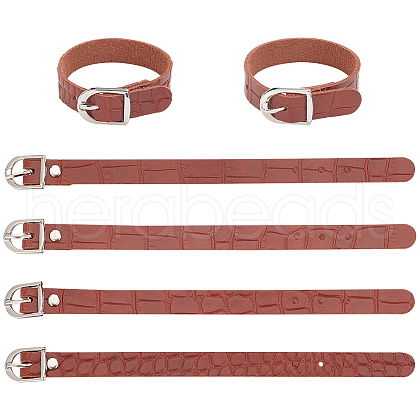 Flat PU Imitation Leather Cord Bracelets for Women Men BJEW-WH0020-70A-1