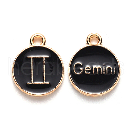 Alloy Enamel Pendants X-ENAM-S124-01B-08I-1