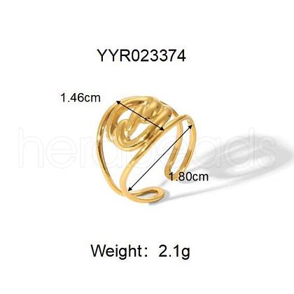 Stainless Steel Cuff Rings for Women CD9702-11-1