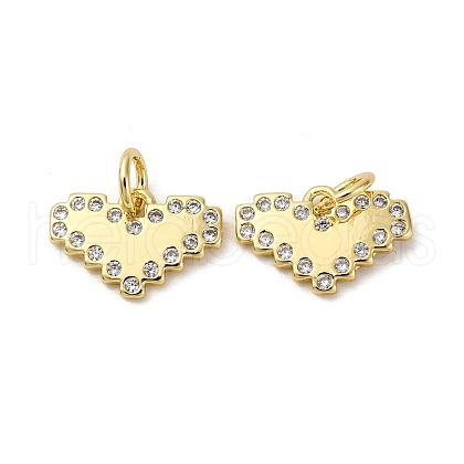 Brass Micro Pave Cubic Zirconia Pendants KK-P308-12G-1