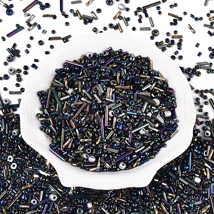 Electroplate Glass Seed Beads GLAA-SZC0007-01D-1