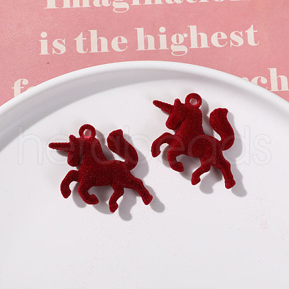 Flocking Resin Pendants PW-WG1AA29-01-1