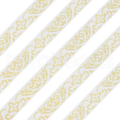 Ethnic Style Embroidery Polycotton Ribbons OCOR-WH0066-22B-1