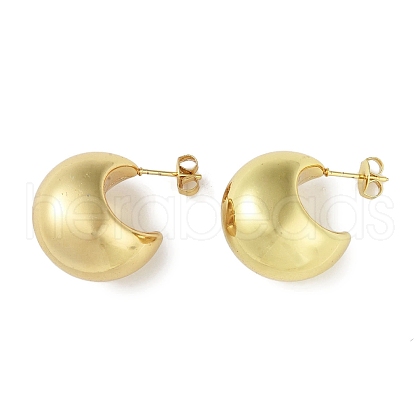 Ion Plating(IP) 304 Stainless Steel Stud Earrings for Women STAS-I304-13G-1