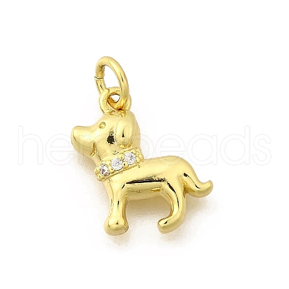 Brass Micro Pave Cubic Zirconia Pendants KK-I275-21G-1