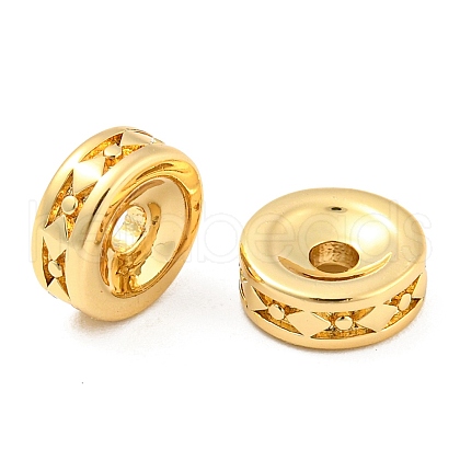 Rack Plating Eco-Friendly Brass Beads KK-M258-01G-1