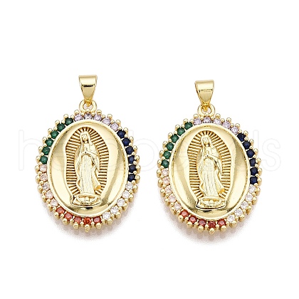 Brass Micro Pave Cubic Zirconia Pendants ZIRC-N039-047-NF-1
