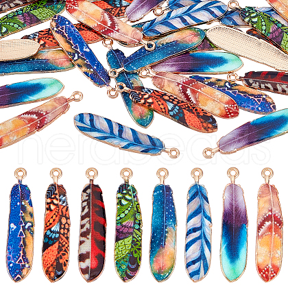   32Pcs 8 Colors Alloy Pendants FIND-PH0020-39-1