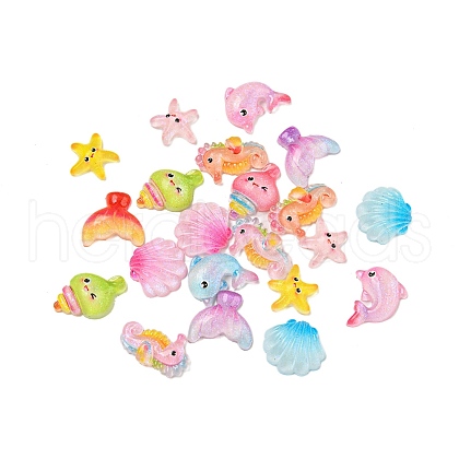 Translucent Resin Decoden Cabochons CRES-I035-13-1