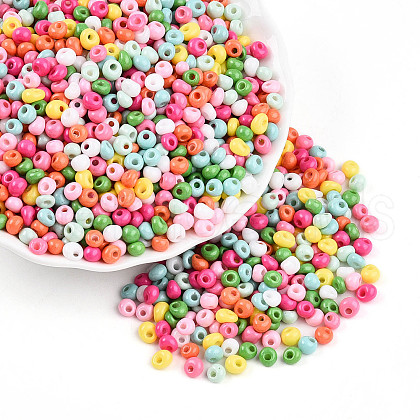 6/0 Opaque Colours Glass Seed Beads SEED-N007-18B-1