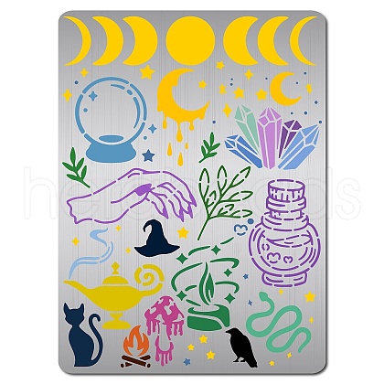 Magic Theme Stainless Steel Metal Cutting Dies Stencils DIY-WH0289-085-1