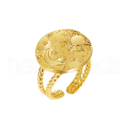 Stainless Steel Open Cuff Ring HD4650-1-1