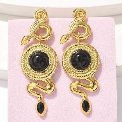 304 Stainless Steel Stud Earrings EJEW-C137-05B-G-1
