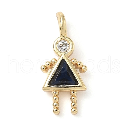 Brass Micro Pave Cubic Zirconia Pendants ZIRC-I356-17G-B03-1