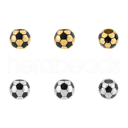Unicraftale 6Pcs 2 Colors 304 Stainless Steel European Beads OPDL-UN0001-07-1