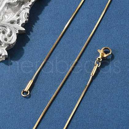 304 Stainless Steel Snake Chains Necklaces X-STAS-F094-24G-1