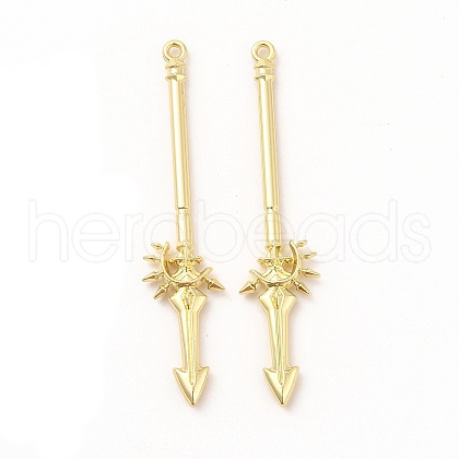 Rack Plating Alloy Big Pendants PALLOY-E025-19G-1