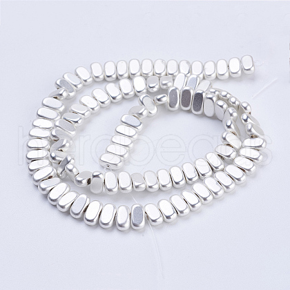 Electroplate Non-magnetic Synthetic Hematite Beads Strands G-J382-4x8x2mm-B04-F-1