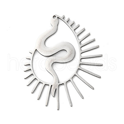 201 Stainless Steel Pendants STAS-D041-04P-1