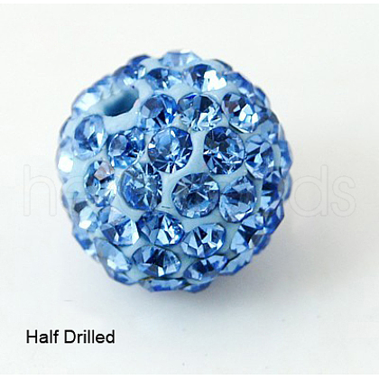 Polymer Clay Rhinestone Beads RB-H258-HD10mm-211-1