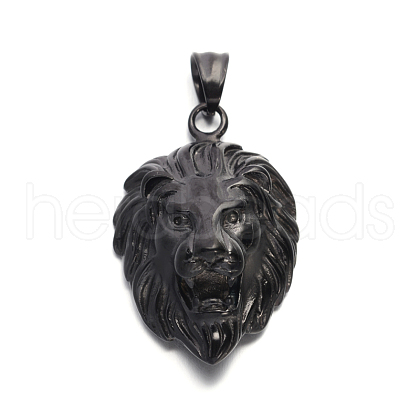 Lion Retro 304 Stainless Steel Pendants STAS-F011-38B-1