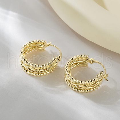 Brass Hoop Earrings FS-WGB426A-01-1
