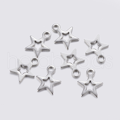 Tarnish Resistant 304 Stainless Steel Charms STAS-F159-48P-1