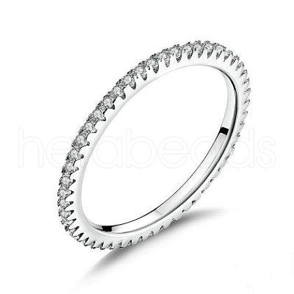 Anti-Tarnish Rhodium Plated 925 Sterling Silver Finger Rings RJEW-FF0008-008P-17mm-1