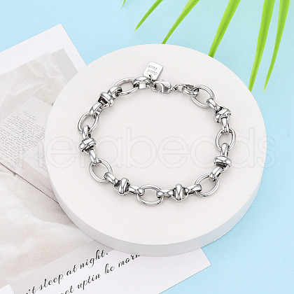 Brass Chain Bracelets BJEW-N032-06P-1