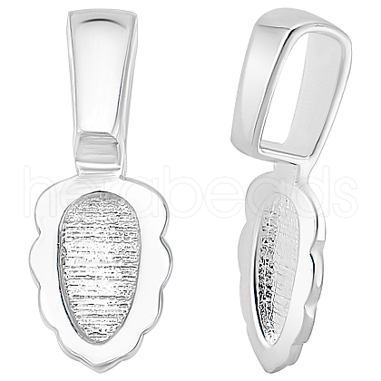 Beebeecraft 2Pcs 925 Sterling Silver Pinch Bails STER-BBC0007-54-1