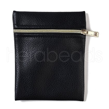 Imitation Leather Jewelry Storage Zipper Bags ABAG-G016-01C-05-1