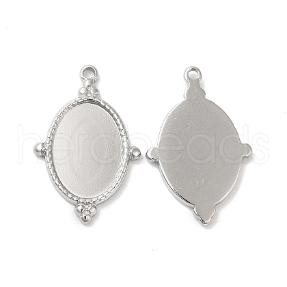 Non-Tarnish 304 Stainless Steel Pendant Cabochon Settings STAS-L020-036P-1