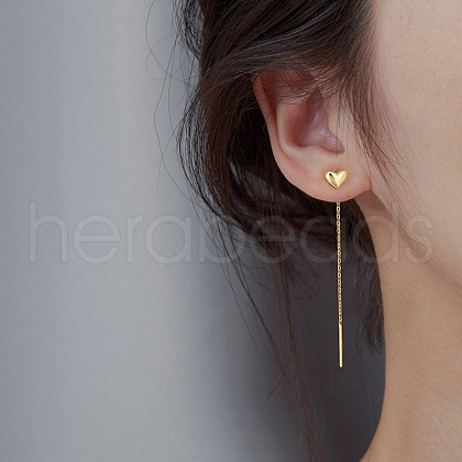 Heart Brass Ear Thread FS-WGE06F8-01-1