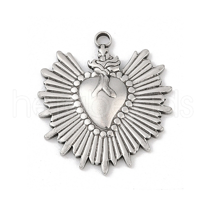 304 Stainless Steel Pendants STAS-D366-05A-P-1