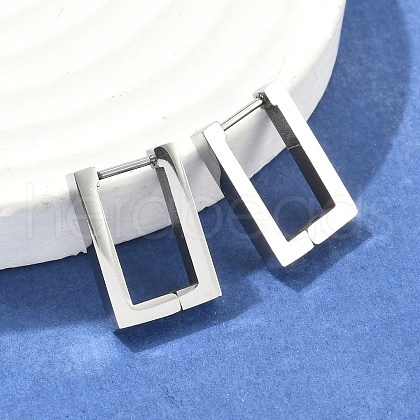 Tarnish Resistant 304 Stainless Steel Huggie Hoop Earrings X-STAS-R115-21P-1