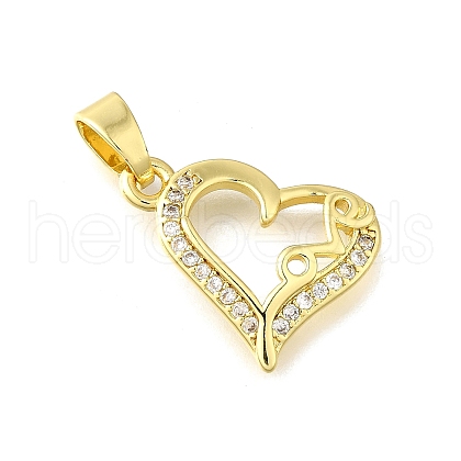 Brass Micro Pave Cubic Zirconia Pendants KK-Z102-16G-1