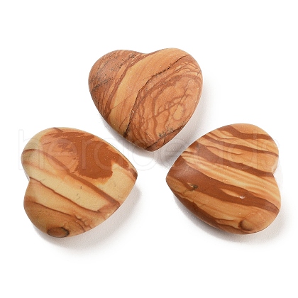 Mother's Day Gifts Heart Natural Wood Lace Stone Palm Stones G-C134-06A-23-1