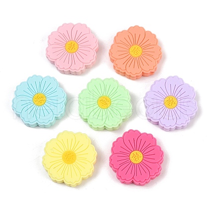 Flower Food Grade Silicone Focal Beads SIL-A011-02A-1