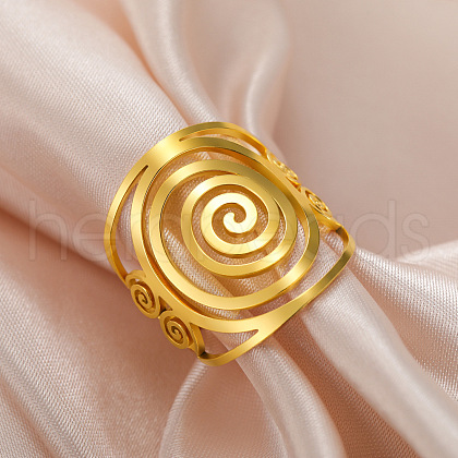 Adjustable 304 Stainless Steel Cuff Rings FS-WG5A8DE-02-1