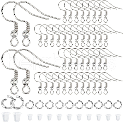 SOFPLATE 300Pcs 304 Stainless Steel Earring Hooks STAS-SP0001-34-1