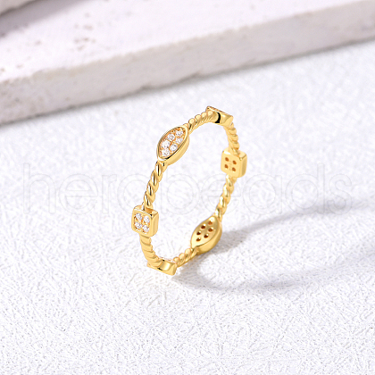 925 Sterling Silver Micro Pave Cubic Zirconia Stackable Finger Rings for Women SC5406-4-1