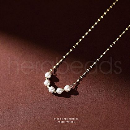 925 Sterling Silver Dapped Chain Necklaces FS-WG6F377-02-1