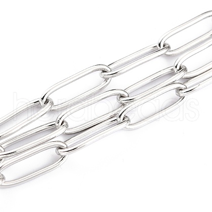 Tarnish Resistant 304 Stainless Steel Paperclip Chains CHS-H031-02P-1